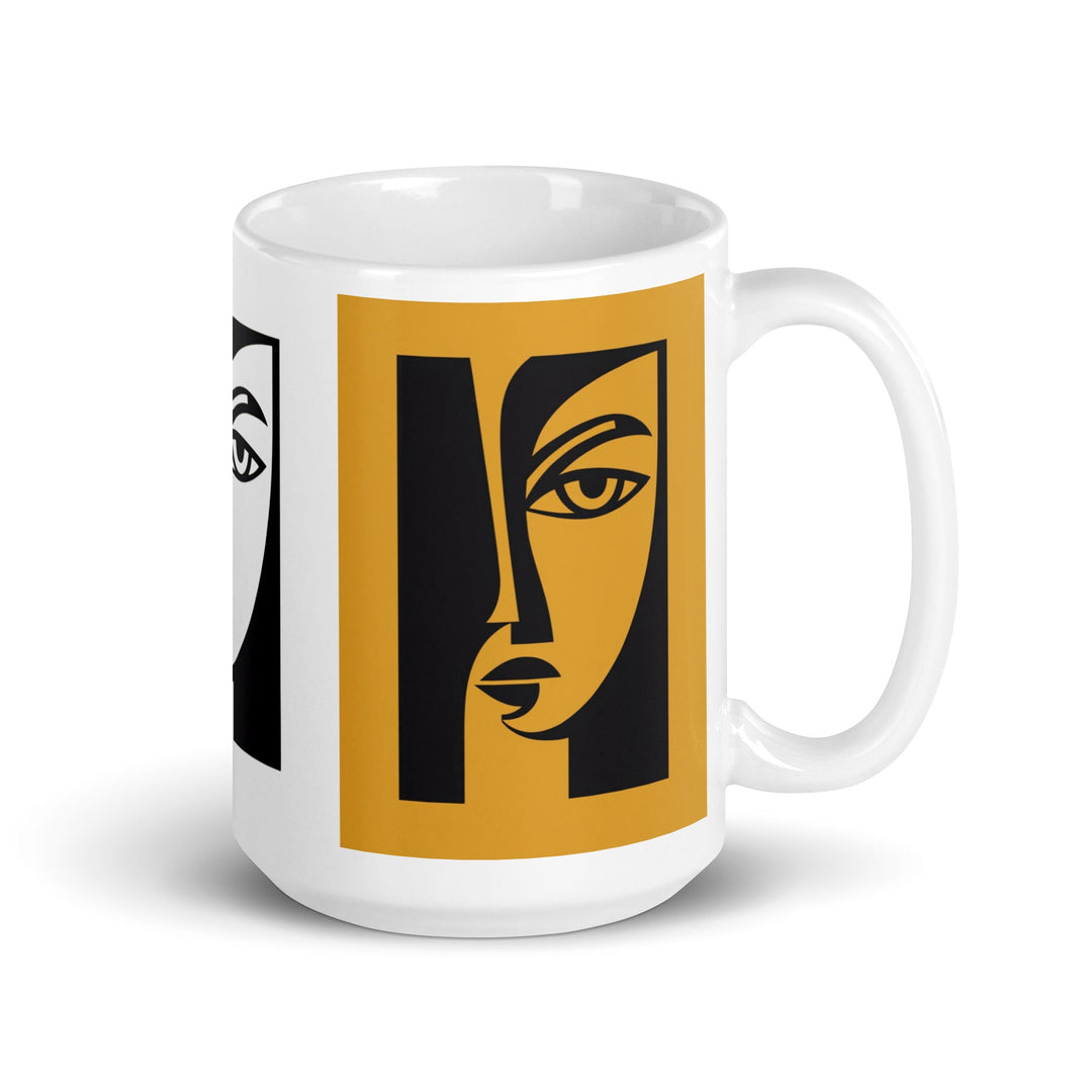 " Duality" White glossy mug - Polendo Design