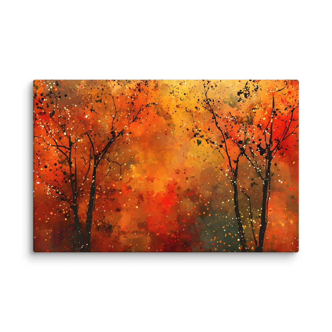 Ember Collision Abstract Wall Art Canvas Print - Polendo Design