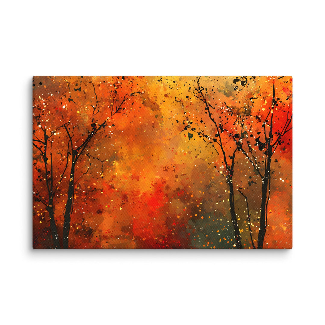 Ember Collision Abstract Wall Art Canvas Print - Polendo Design