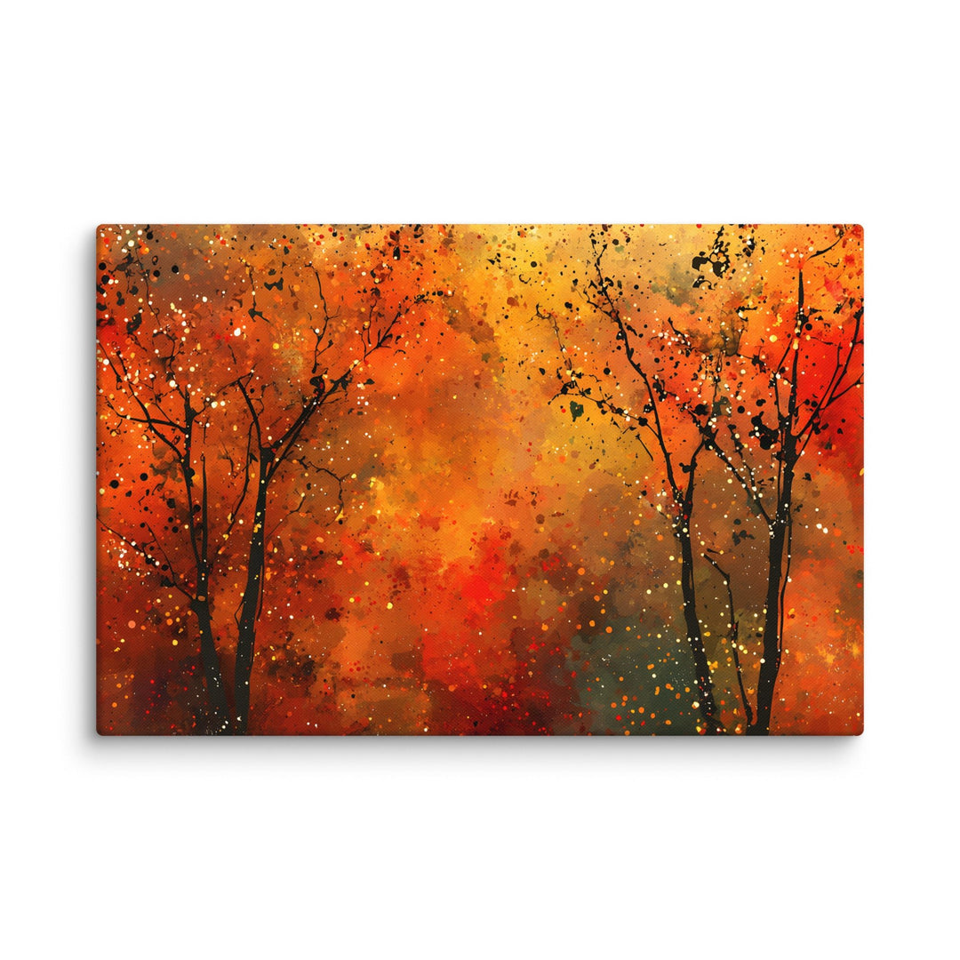 Ember Collision Abstract Wall Art Canvas Print - Polendo Design