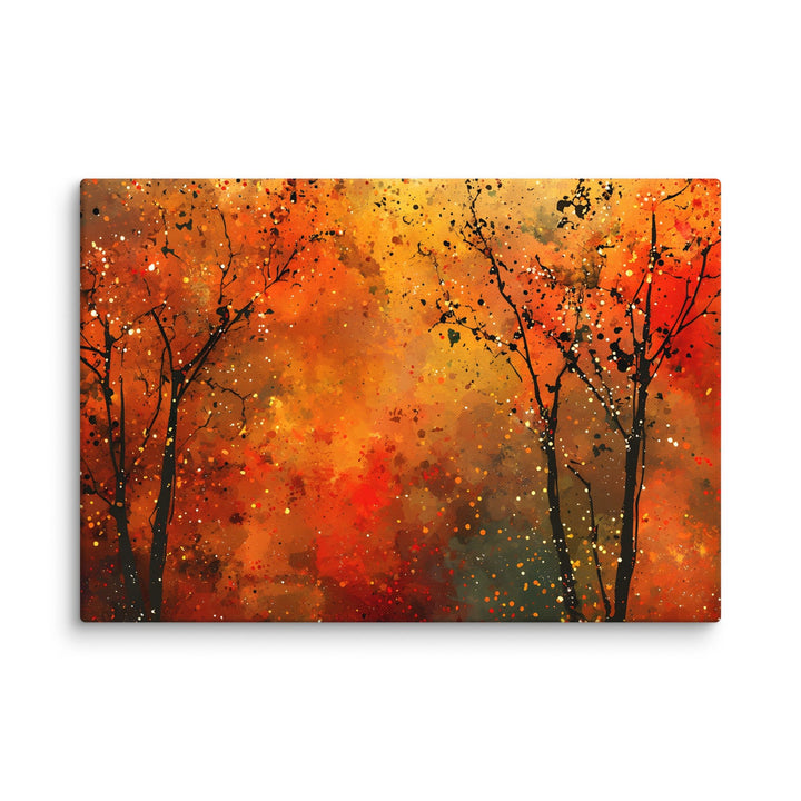Ember Collision Abstract Wall Art Canvas Print - Polendo Design