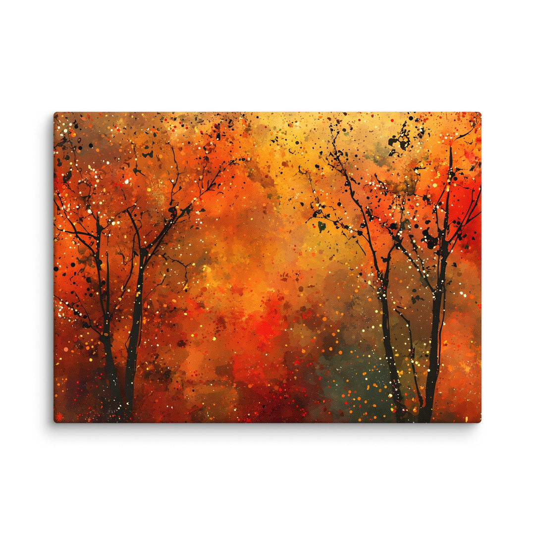 Ember Collision Abstract Wall Art Canvas Print - Polendo Design
