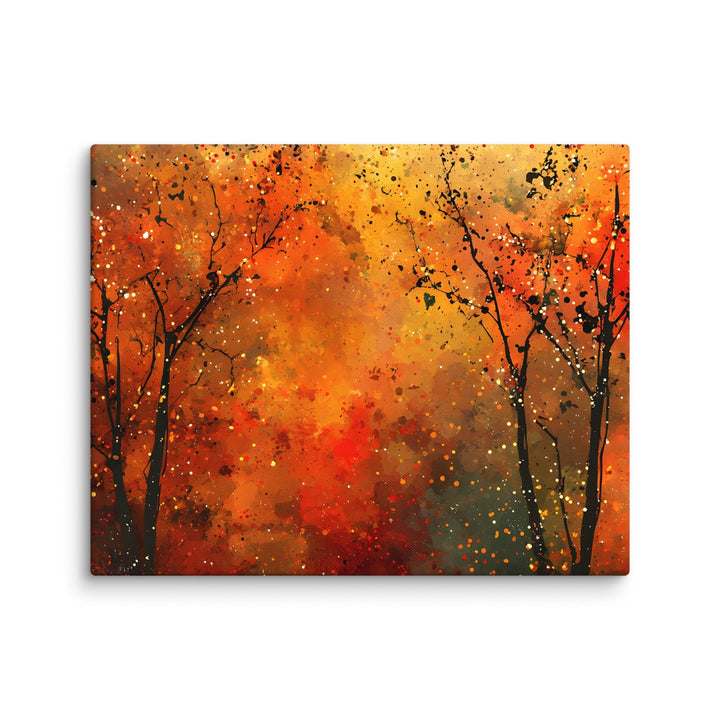 Ember Collision Abstract Wall Art Canvas Print - Polendo Design