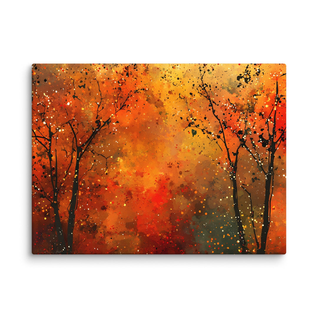 Ember Collision Abstract Wall Art Canvas Print - Polendo Design