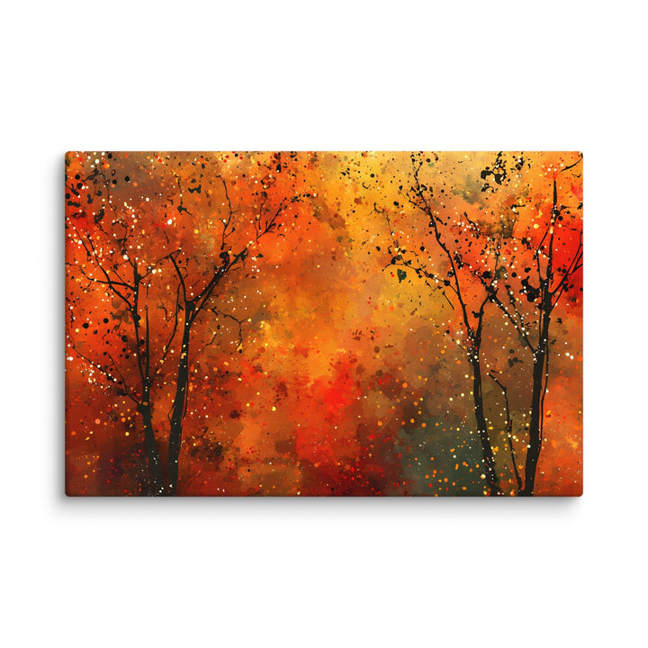 Ember Collision Abstract Wall Art Canvas Print - Polendo Design
