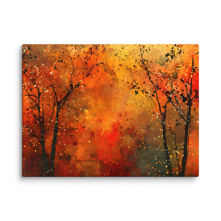 Ember Collision Abstract Wall Art Canvas Print - Polendo Design