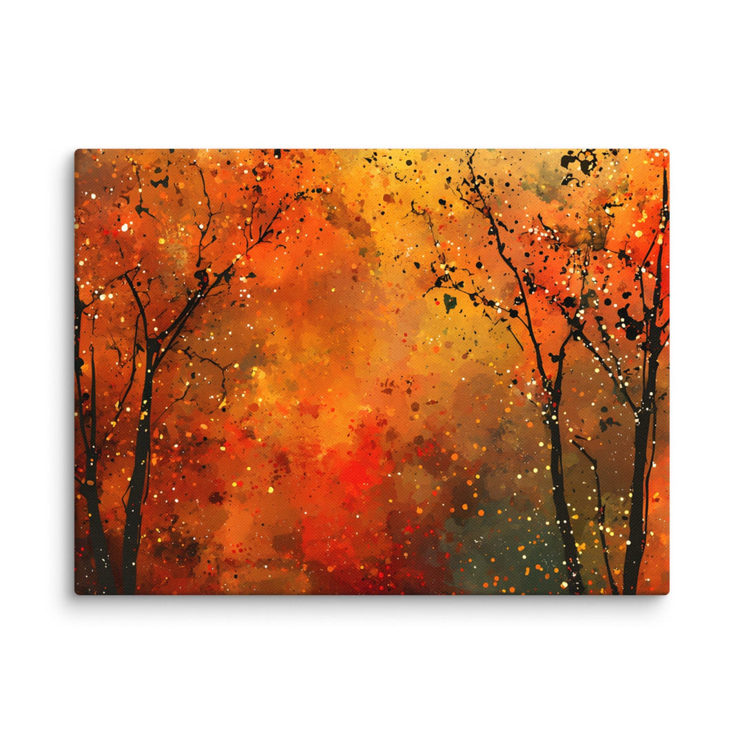 Ember Collision Abstract Wall Art Canvas Print - Polendo Design