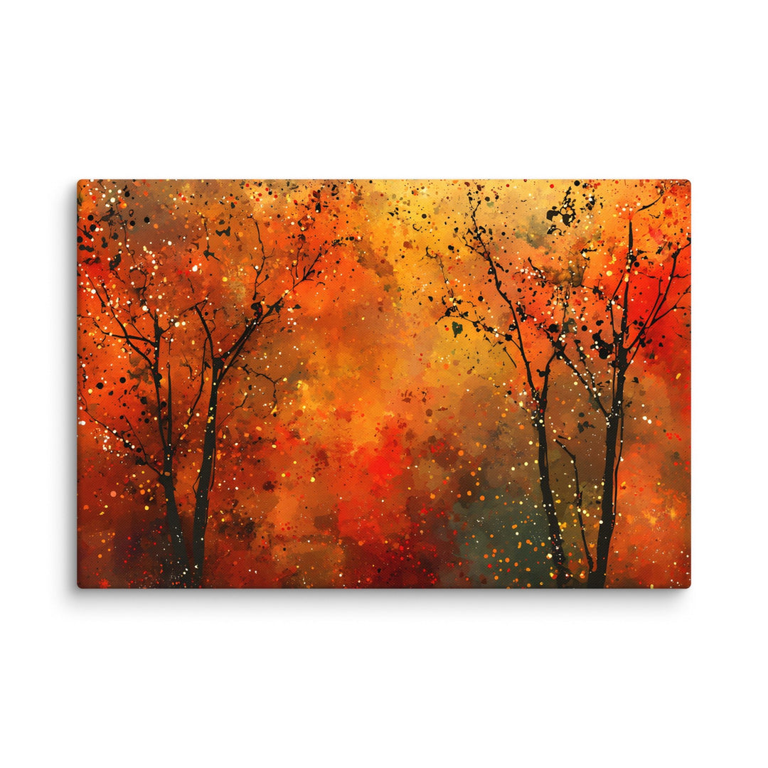 Ember Collision Abstract Wall Art Canvas Print - Polendo Design