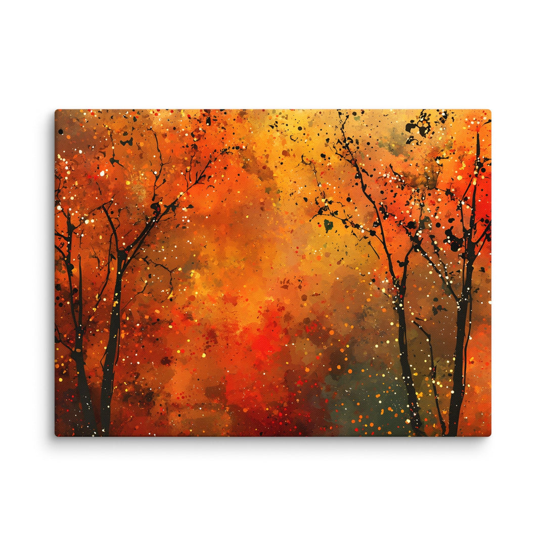 Ember Collision Abstract Wall Art Canvas Print - Polendo Design