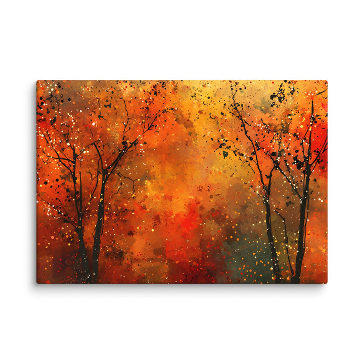 Ember Collision Abstract Wall Art Canvas Print - Polendo Design