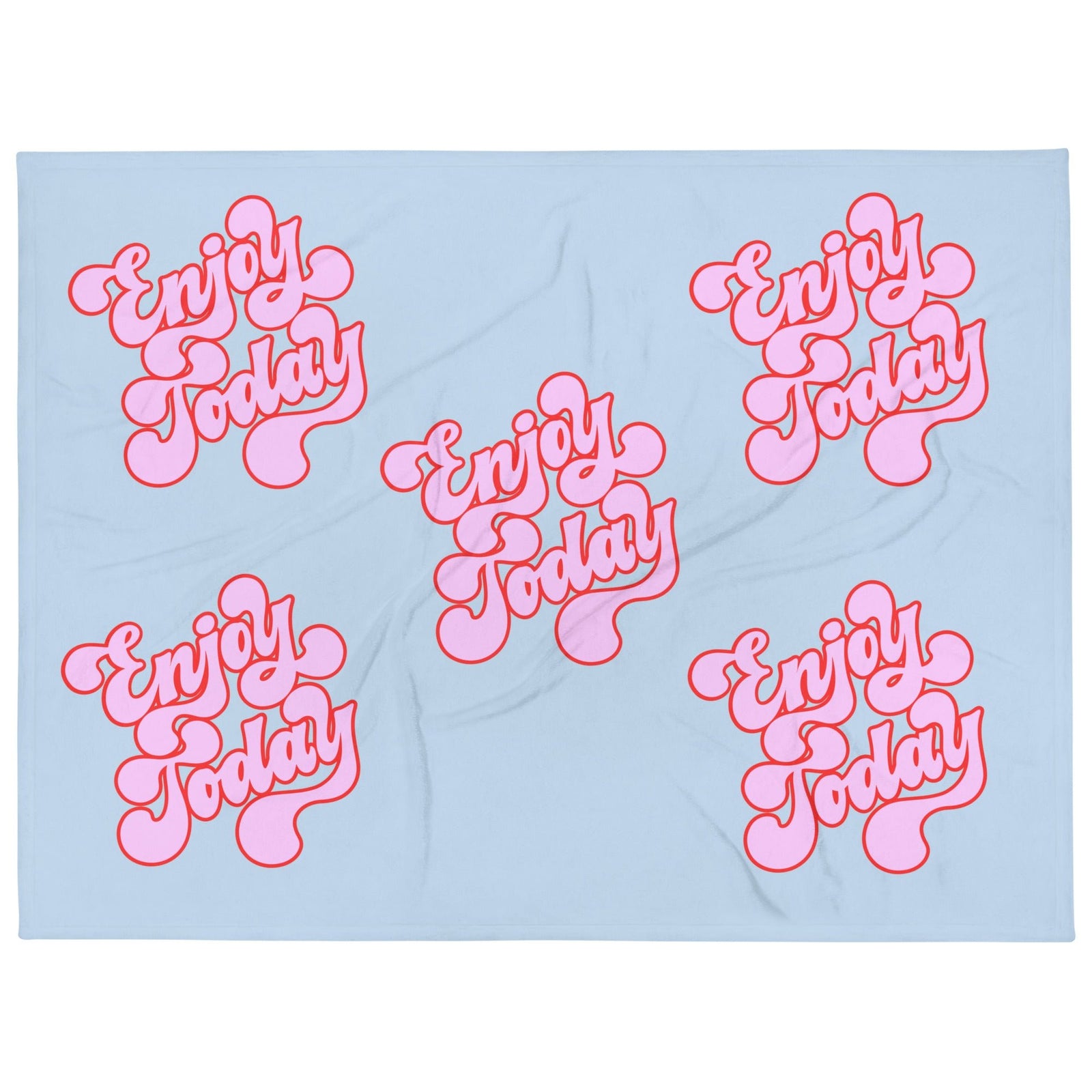 "Enjoy Today" Soft silk Throw Blanket - Polendo Design