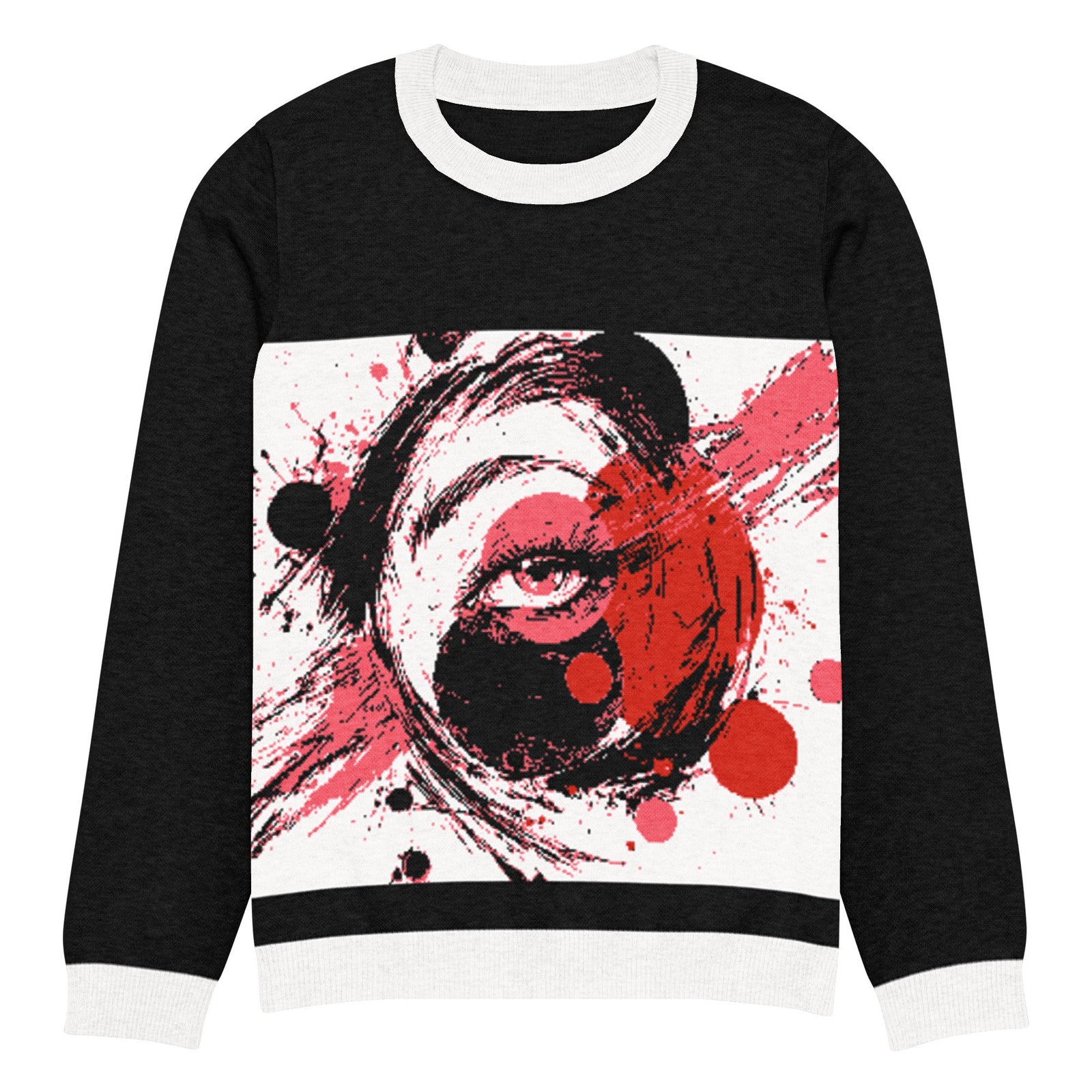 Eye Color Knitted crew neck sweater - Polendo Design
