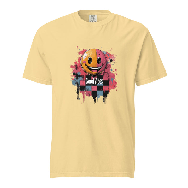 "Good Vibes" garment-dyed heavyweight t-shirt - Polendo Design Tops & Tees - T-Shirts