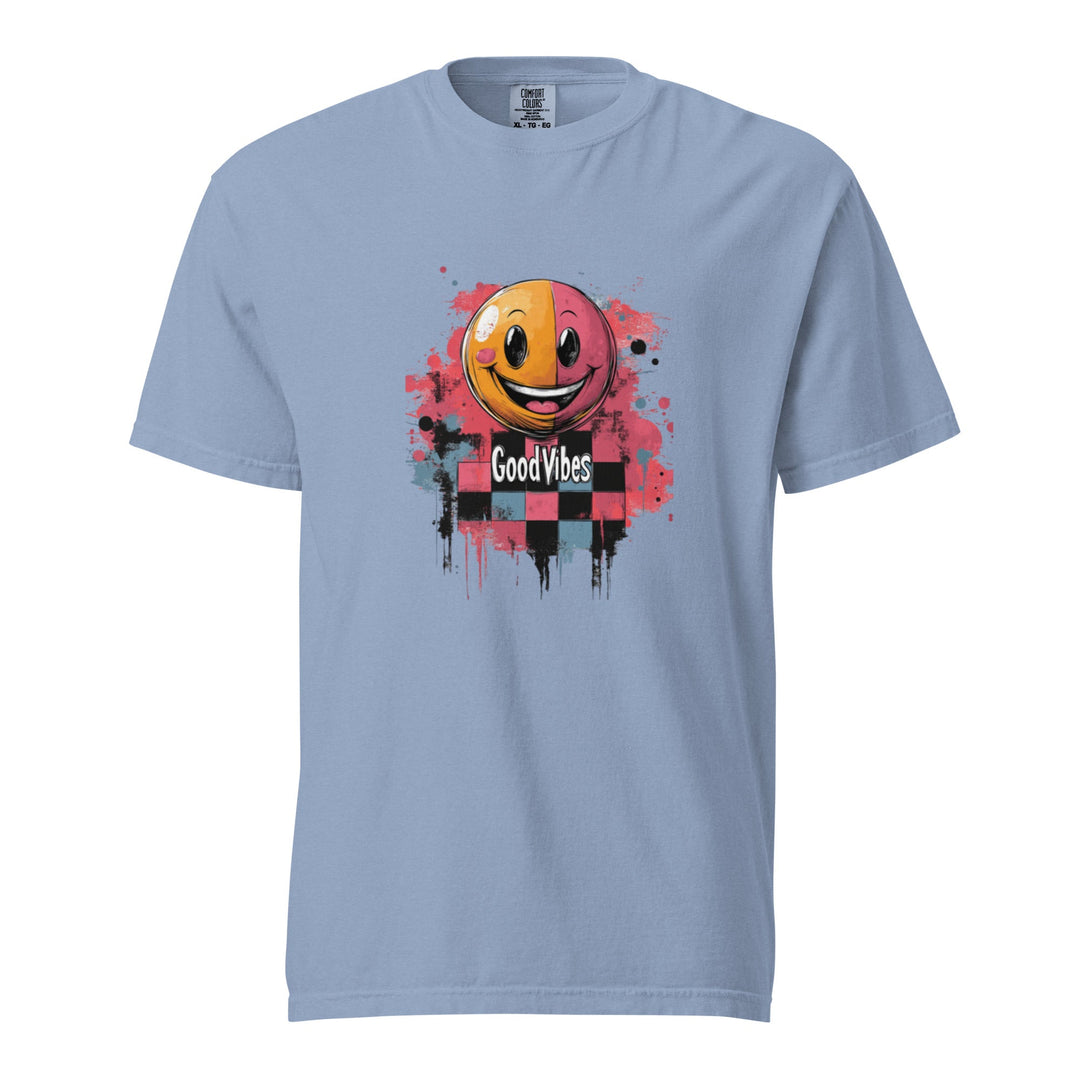 "Good Vibes" garment-dyed heavyweight t-shirt - Polendo Design Tops & Tees - T-Shirts