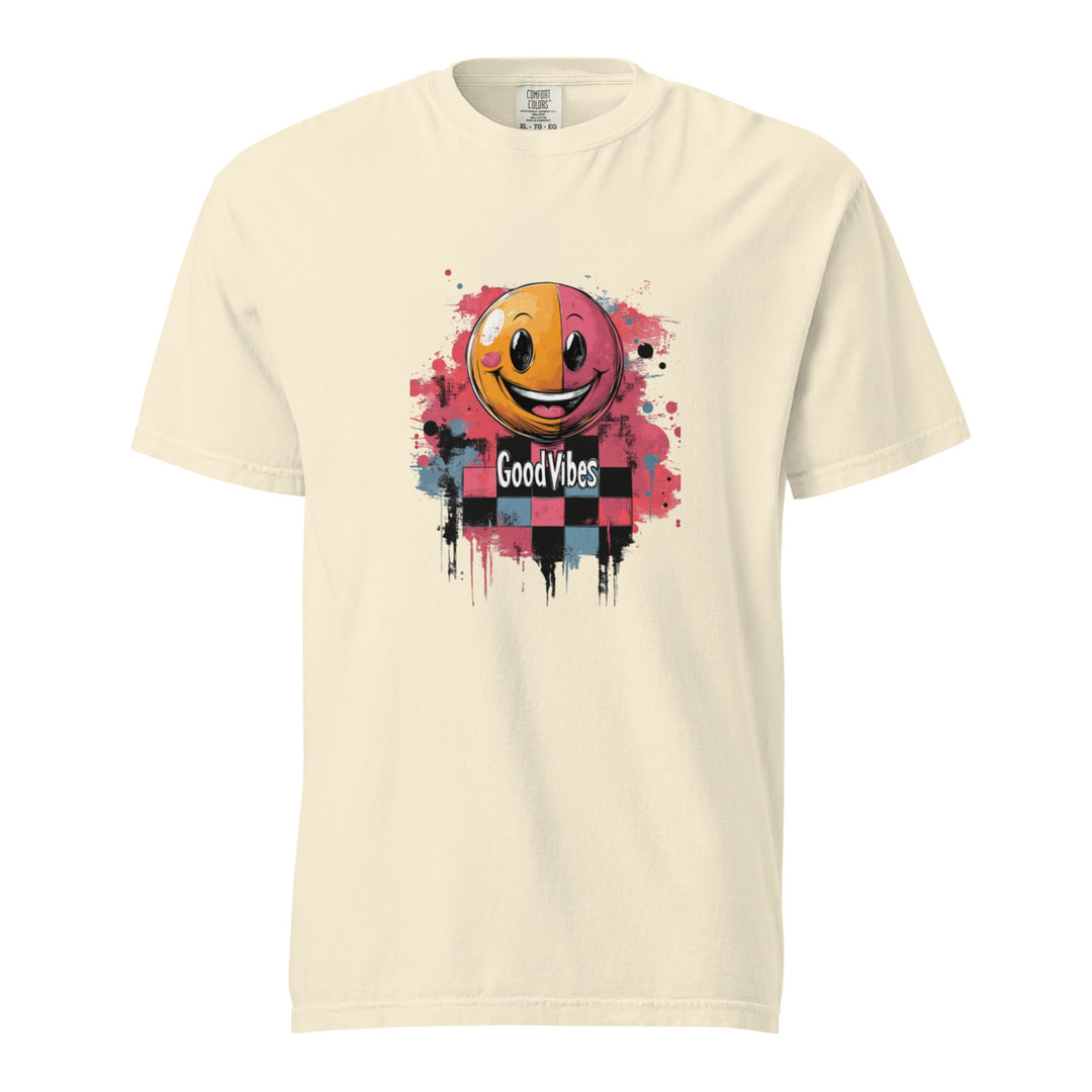 "Good Vibes" garment-dyed heavyweight t-shirt - Polendo Design Tops & Tees - T-Shirts