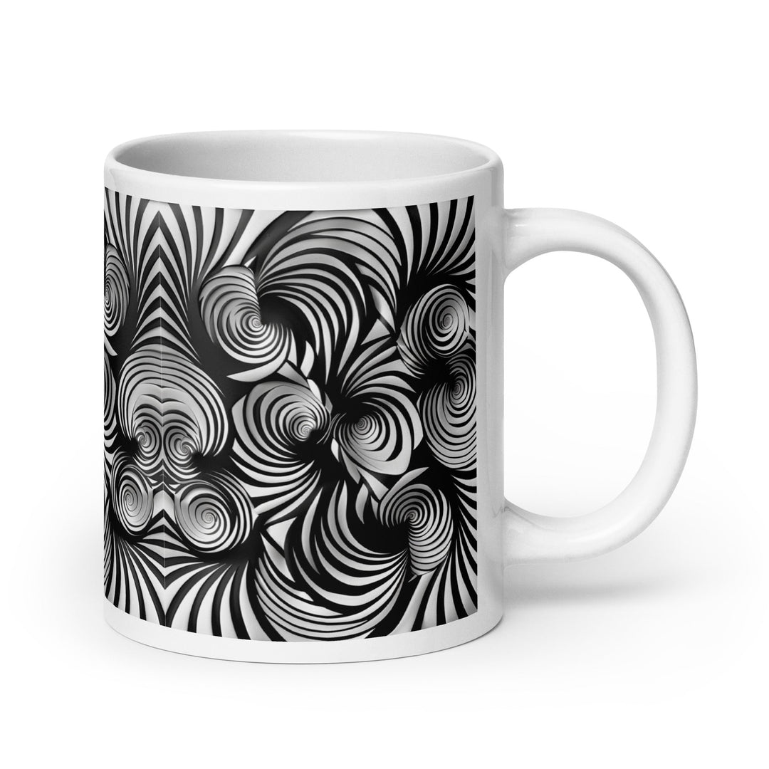 Gravity in motion White glossy mug - Polendo Design