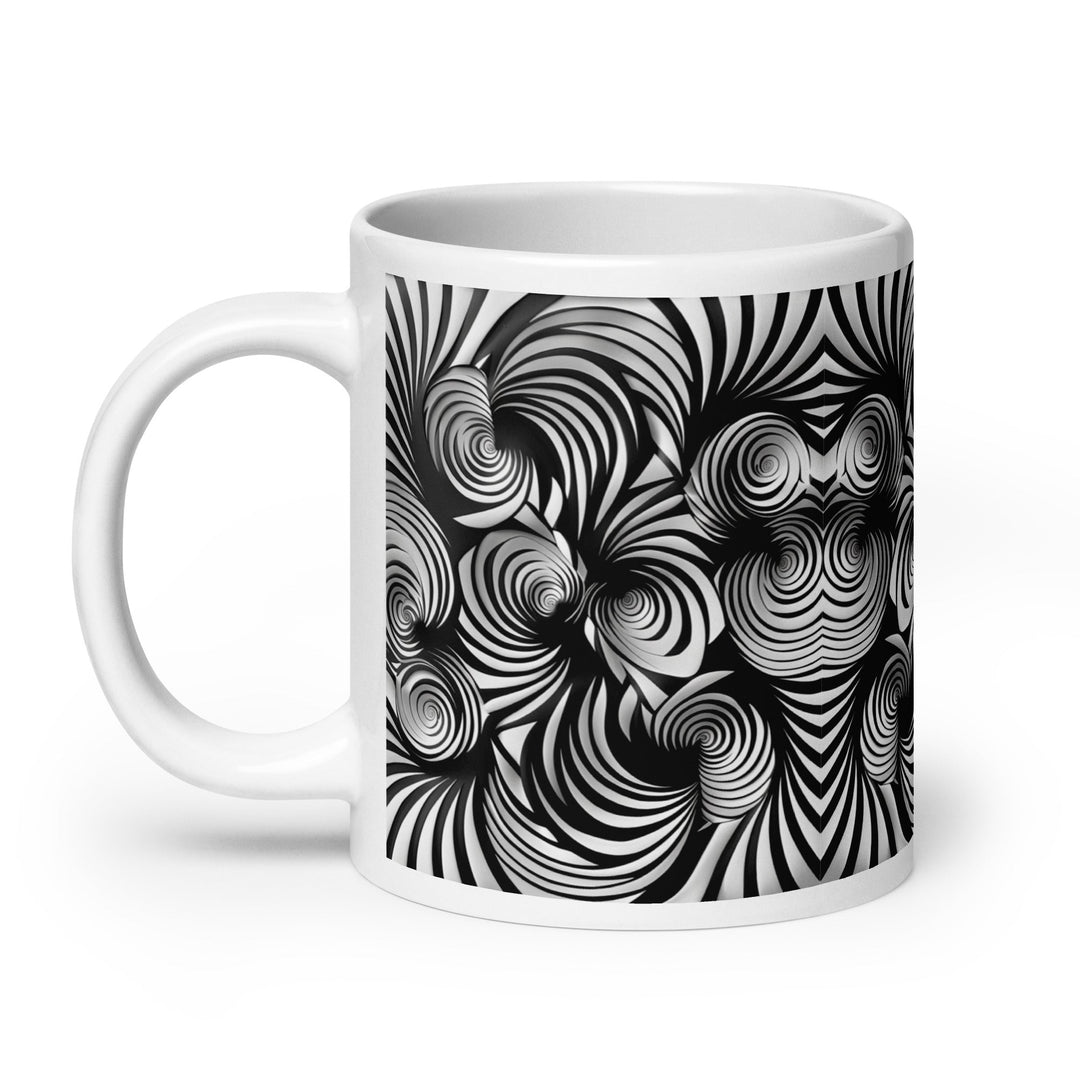Gravity in motion White glossy mug - Polendo Design