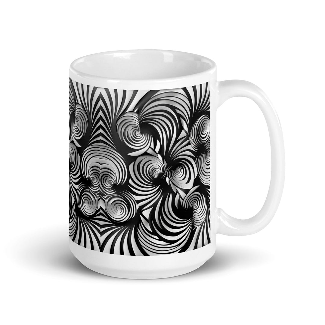 Gravity in motion White glossy mug - Polendo Design
