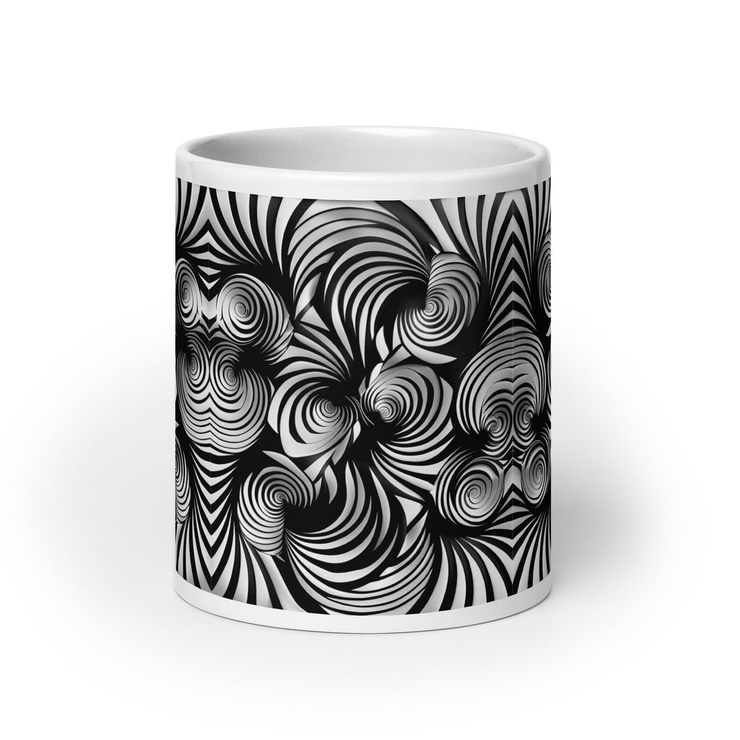 Gravity in motion White glossy mug - Polendo Design