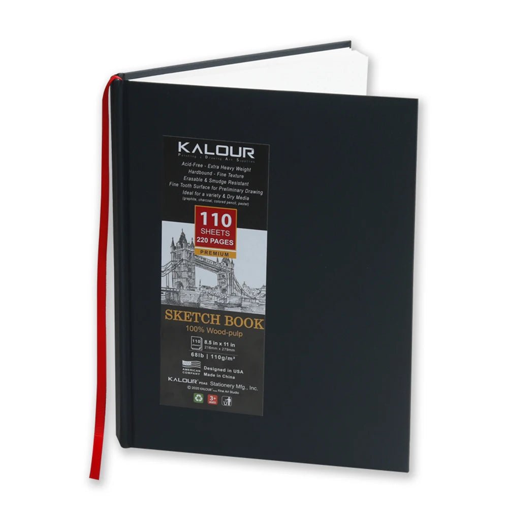 Hard Cover Sketchbook 2-Pack 8.5x11 – 110 Sheets Each - Polendo Design hard cover sketchbook 2 pack