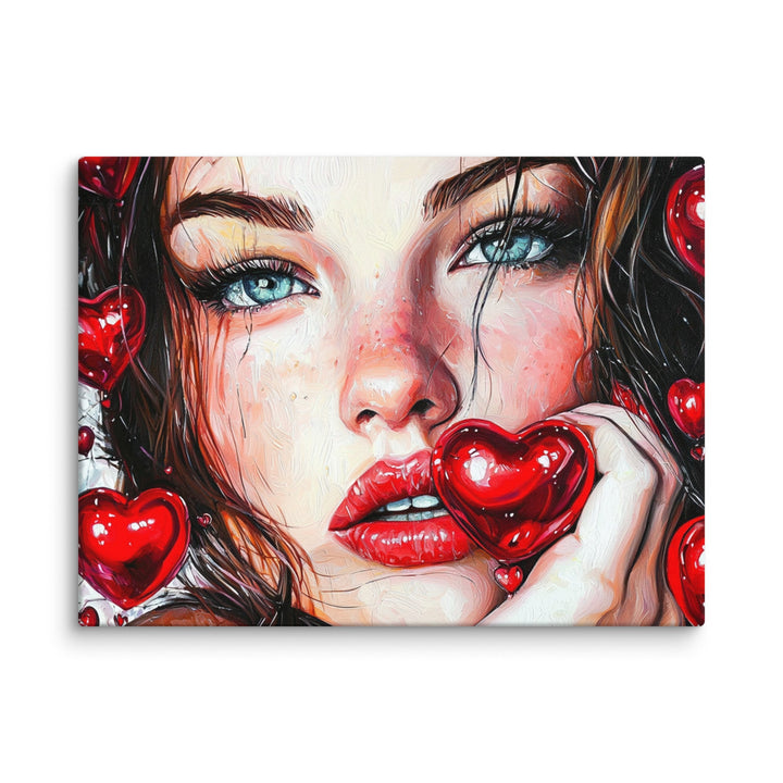 "Heart-on-Her-Lips" Canvas - Polendo Design