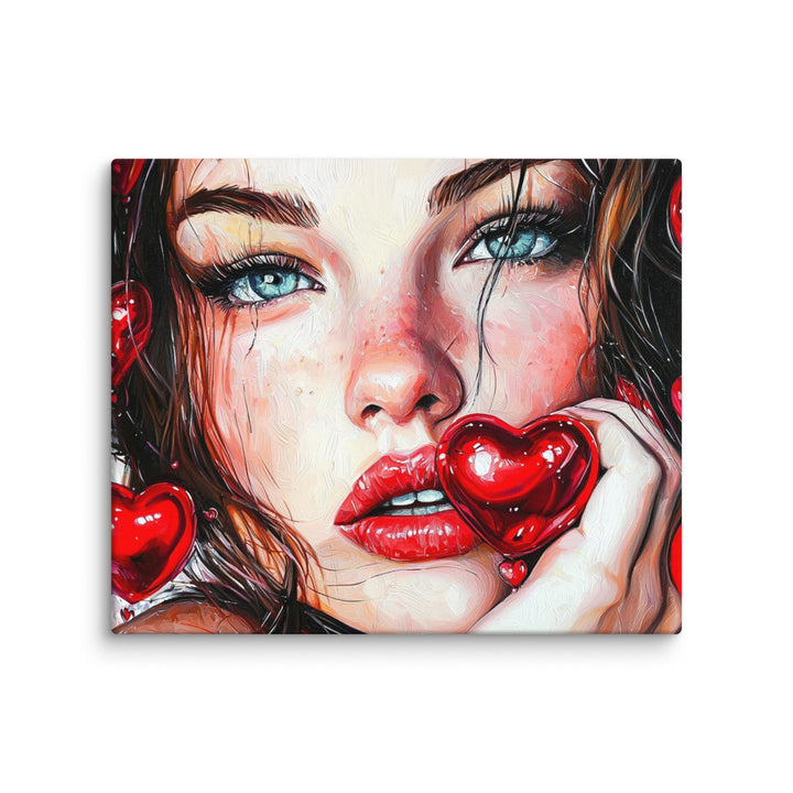 "Heart-on-Her-Lips" Canvas - Polendo Design