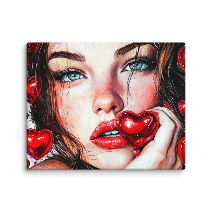 "Heart-on-Her-Lips" Canvas - Polendo Design