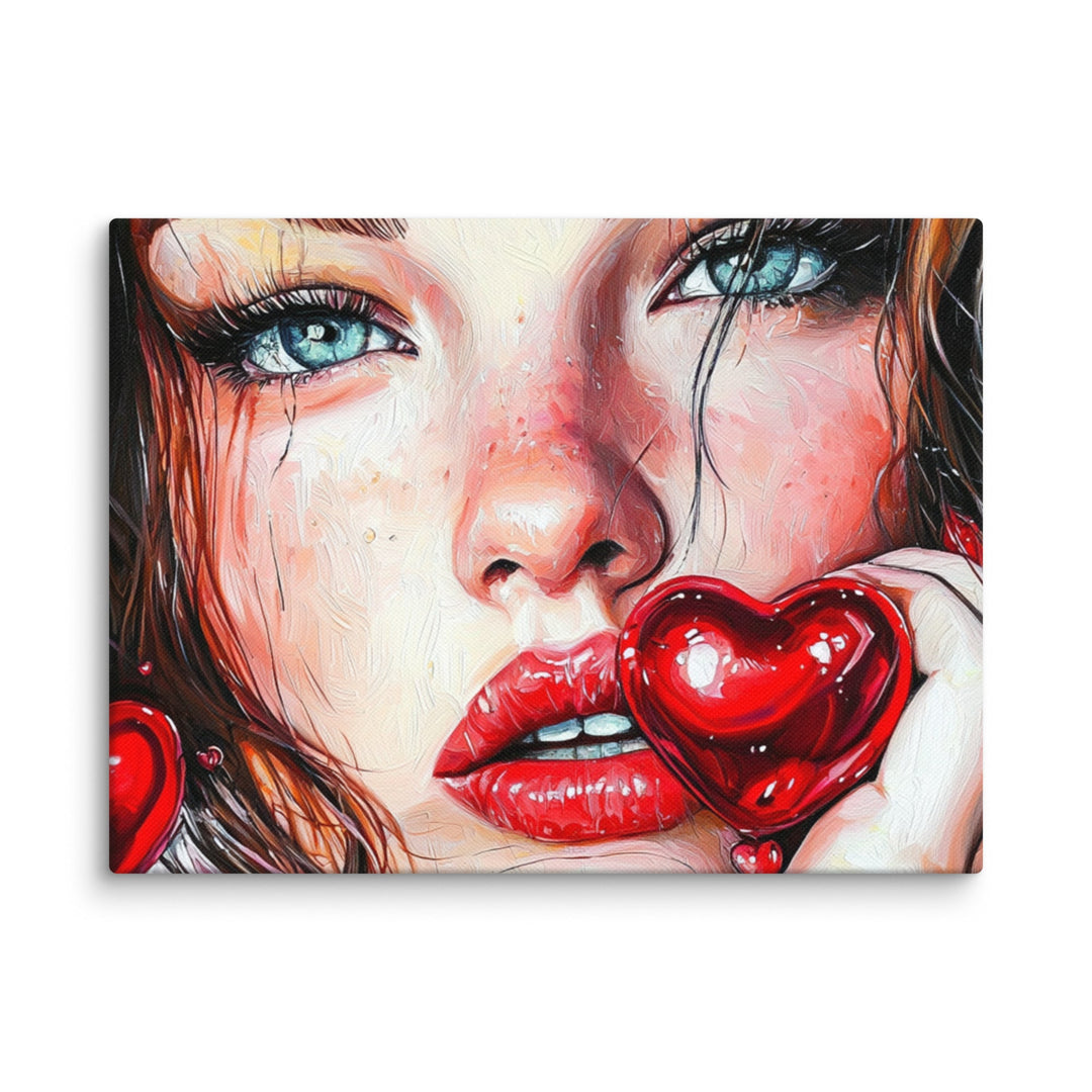 "Heart-on-Her-Lips" Canvas - Polendo Design