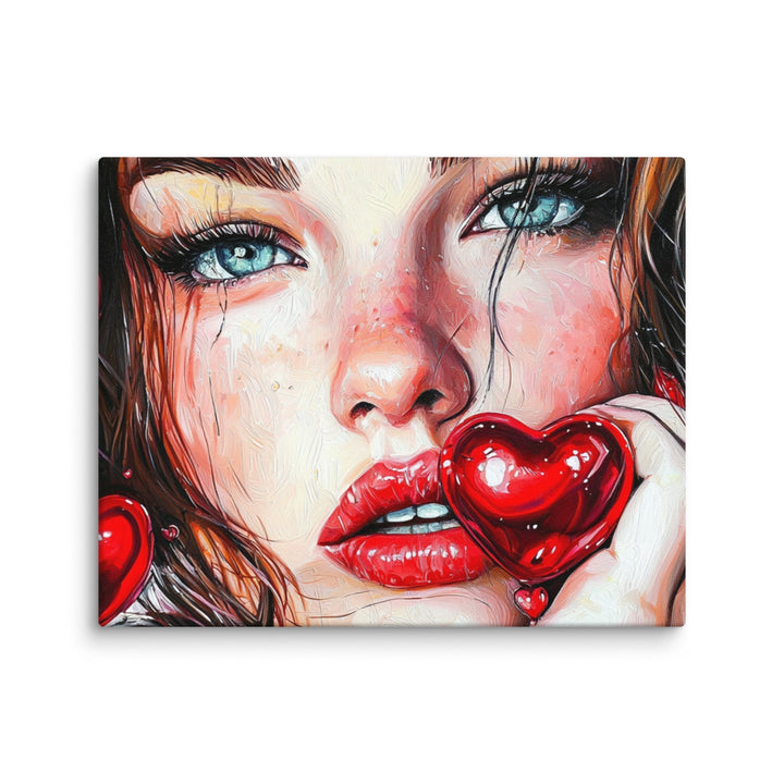 "Heart-on-Her-Lips" Canvas - Polendo Design