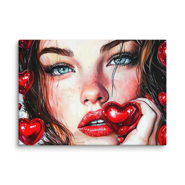 "Heart-on-Her-Lips" Canvas - Polendo Design