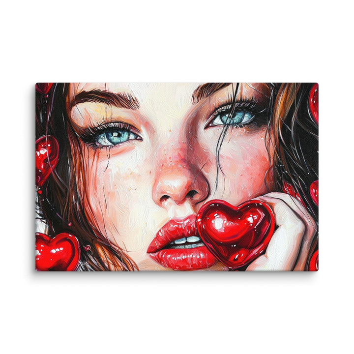 "Heart-on-Her-Lips" Canvas - Polendo Design