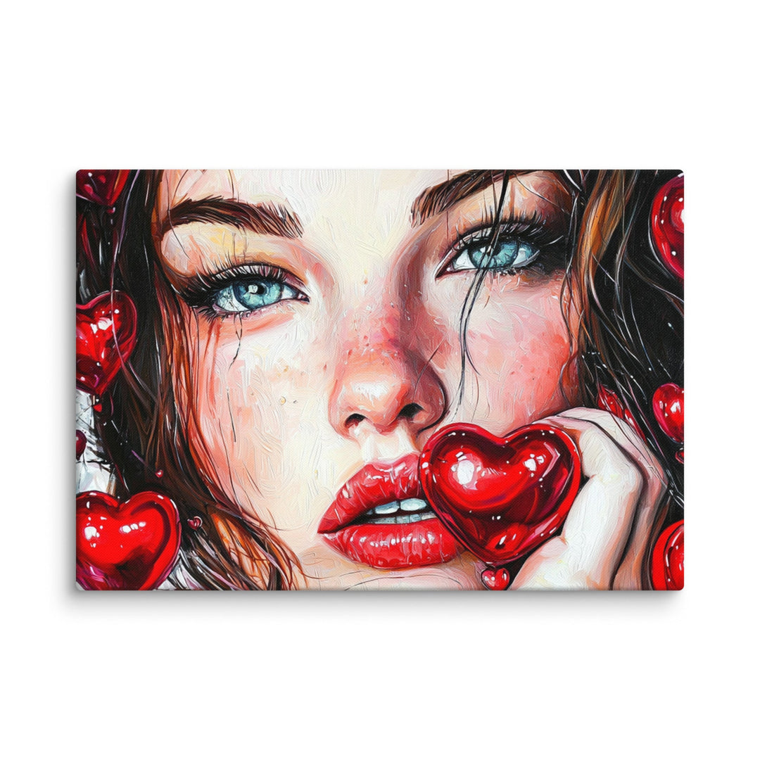 "Heart-on-Her-Lips" Canvas - Polendo Design