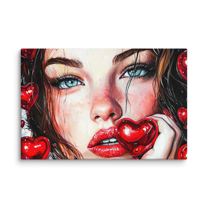 "Heart-on-Her-Lips" Canvas - Polendo Design