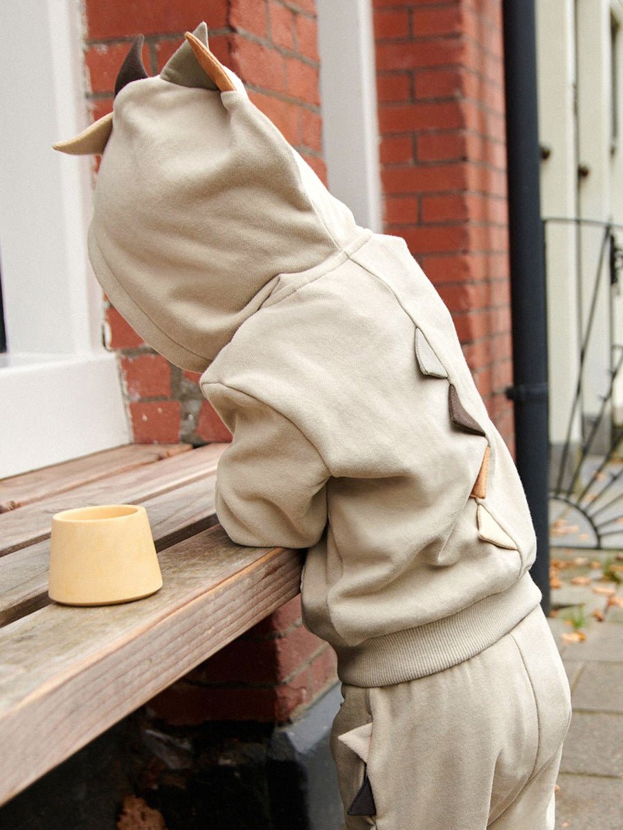 High Quality Spring And Autumn Boys Dinosaur Design Long Sleeves Top Zip - Up Hoodie And Pants Clothing Set - Polendo Design