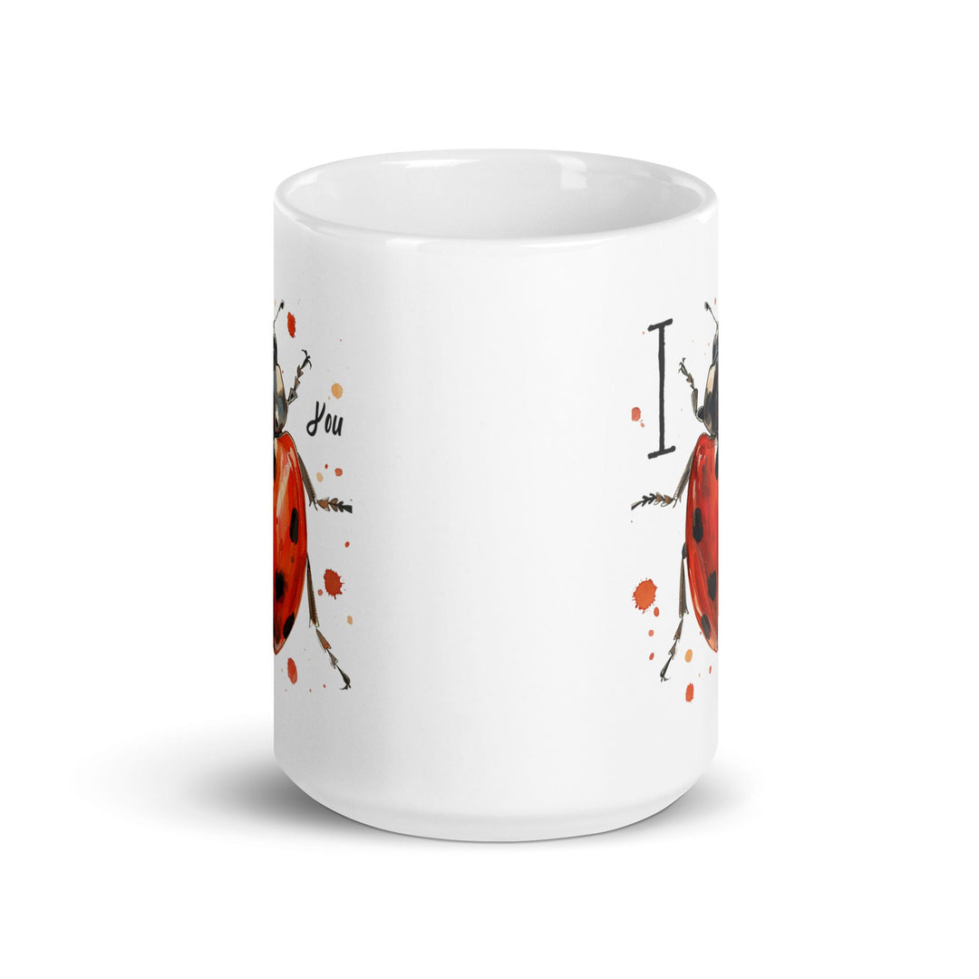 I Bug You White Glossy Mug – Cute Funny Coffee Cup Gift - Polendo Design Mugs-Drinkware