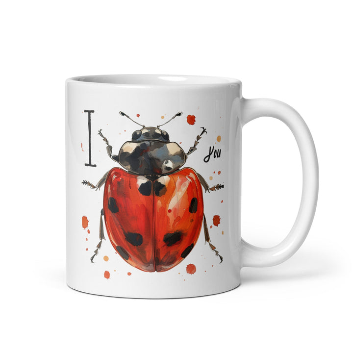 I Bug You White Glossy Mug – Cute Funny Coffee Cup Gift - Polendo Design Mugs-Drinkware