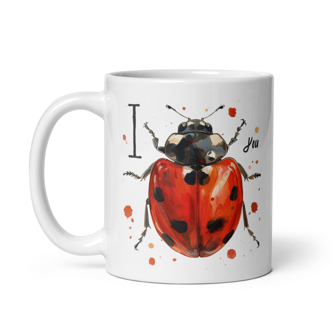 I Bug You White Glossy Mug – Cute Funny Coffee Cup Gift - Polendo Design Mugs-Drinkware