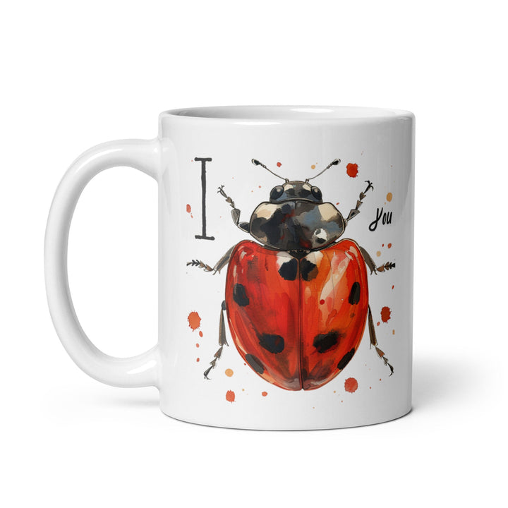 I Bug You White Glossy Mug – Cute Funny Coffee Cup Gift - Polendo Design Mugs-Drinkware