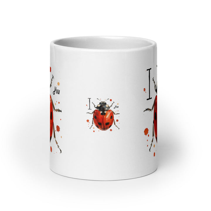 I Bug You White Glossy Mug – Cute Funny Coffee Cup Gift - Polendo Design Mugs-Drinkware