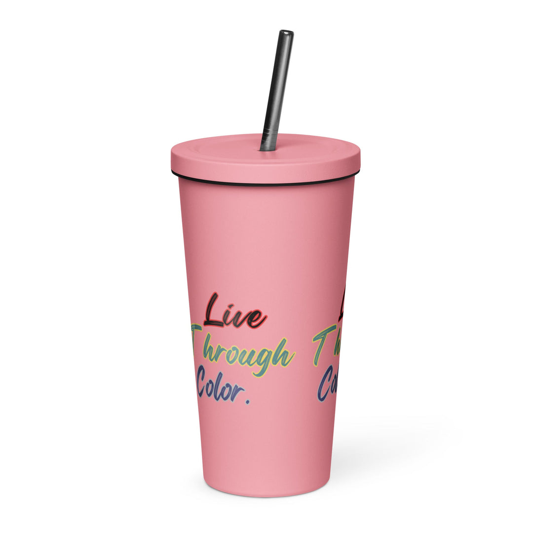 Insulated tumbler with a straw - Polendo Design