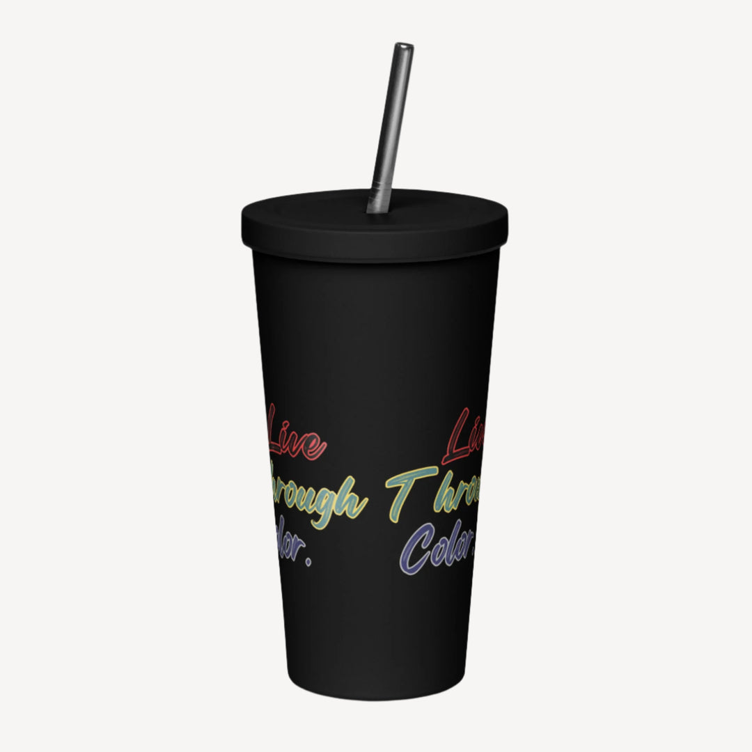 Insulated tumbler with a straw - Polendo Design