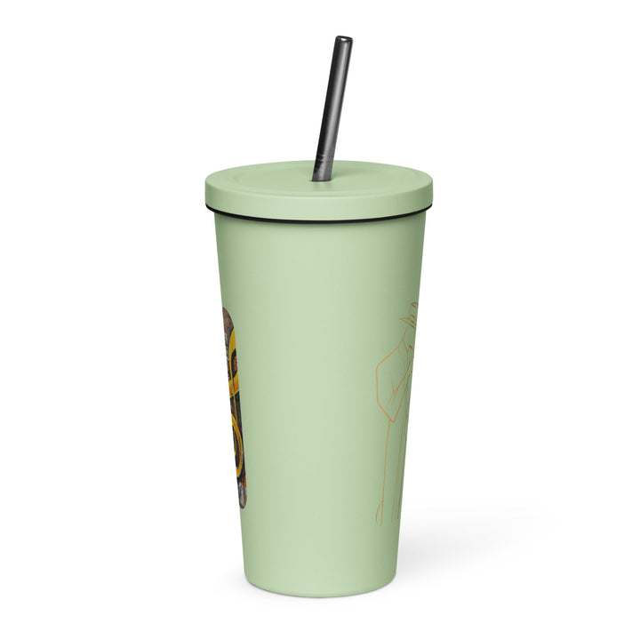 Insulated tumbler with a straw - Polendo Design