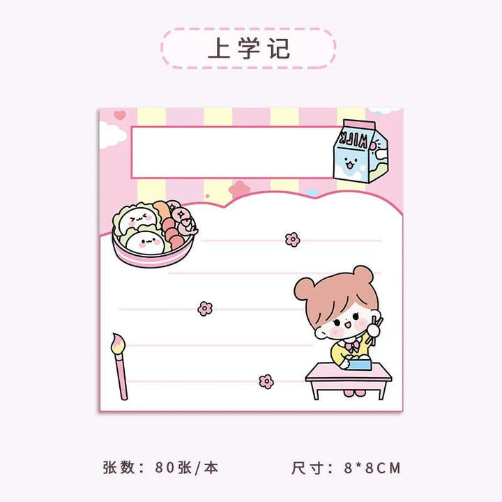 Kawaii INS Girl Sticky Notes – 80 Pages To - Do List & Planner Stickers - Polendo Design