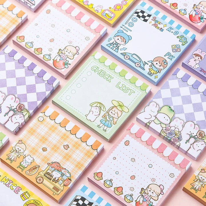 Kawaii INS Girl Sticky Notes – 80 Pages To - Do List & Planner Stickers - Polendo Design