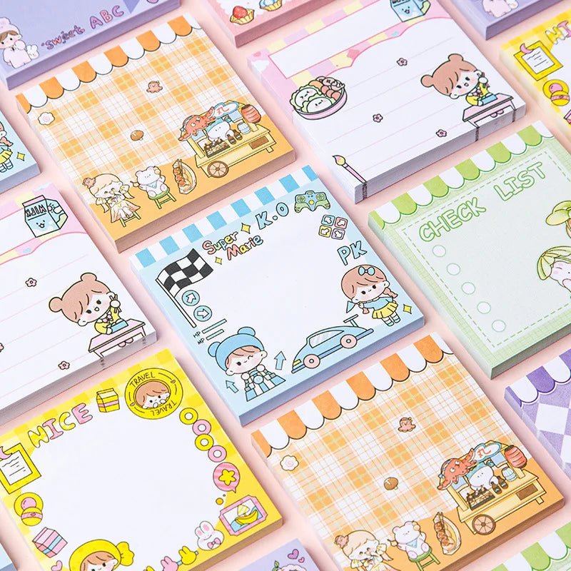 Kawaii INS Girl Sticky Notes – 80 Pages To - Do List & Planner Stickers - Polendo Design