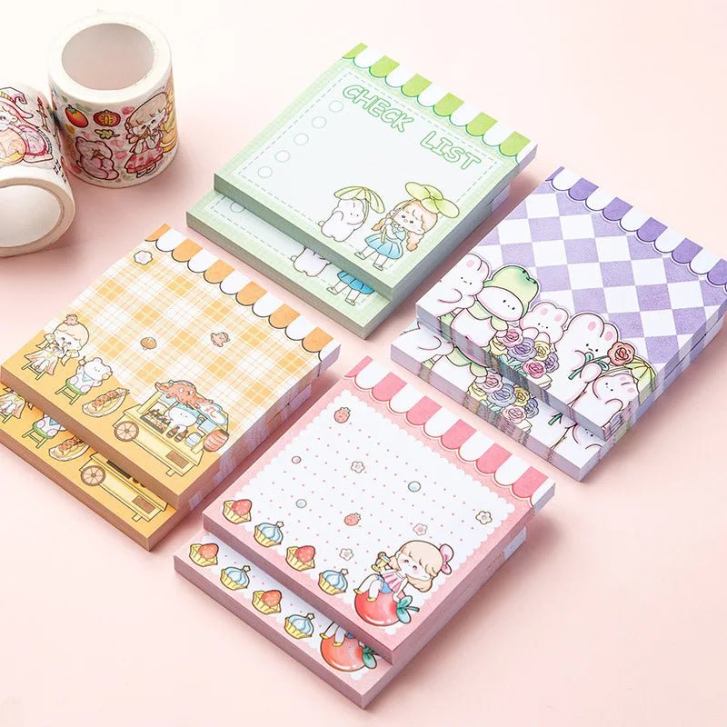 Kawaii INS Girl Sticky Notes – 80 Pages To - Do List & Planner Stickers - Polendo Design