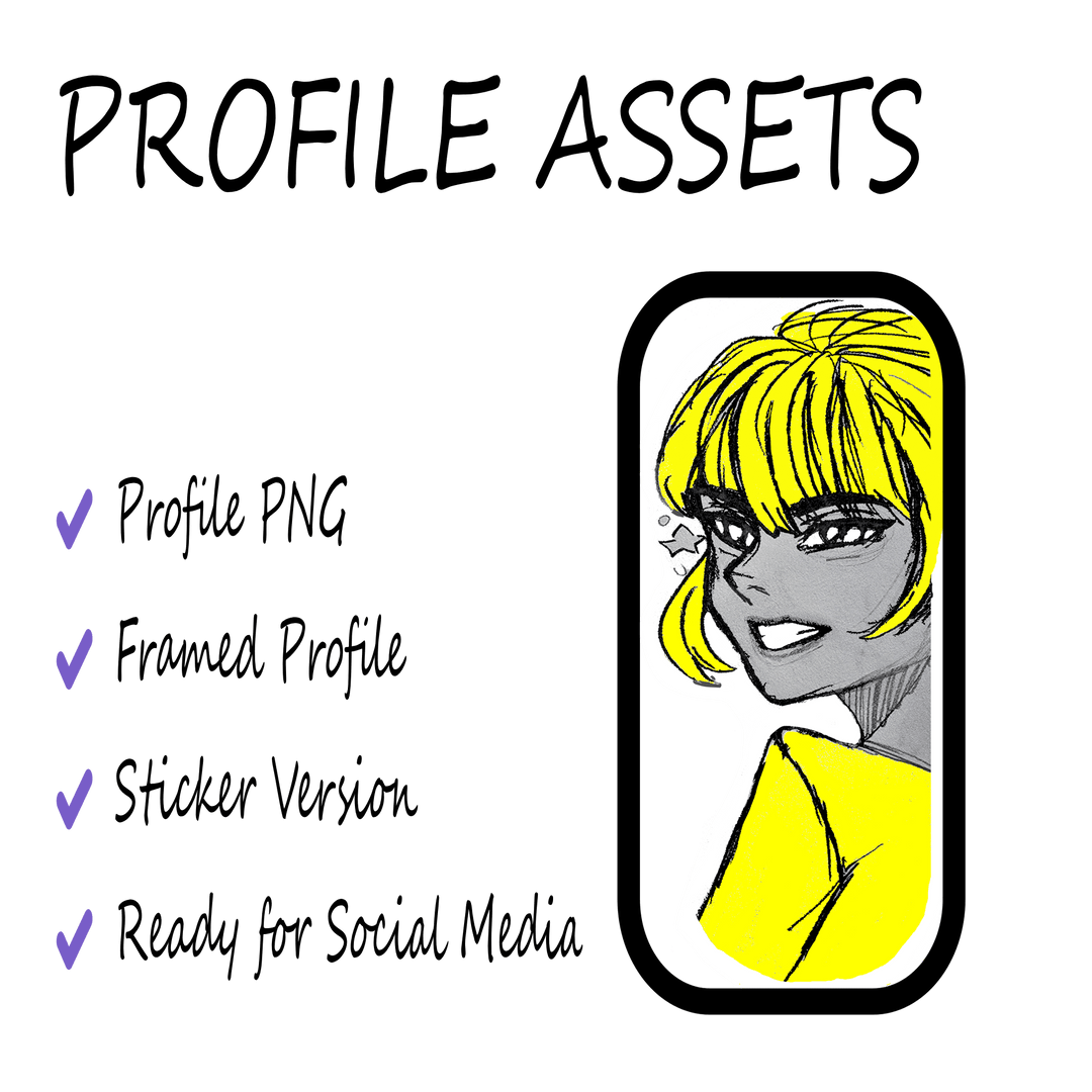 Kim Character Profile Pack – PNG Avatar &amp; Social Media Assets - Polendo Design