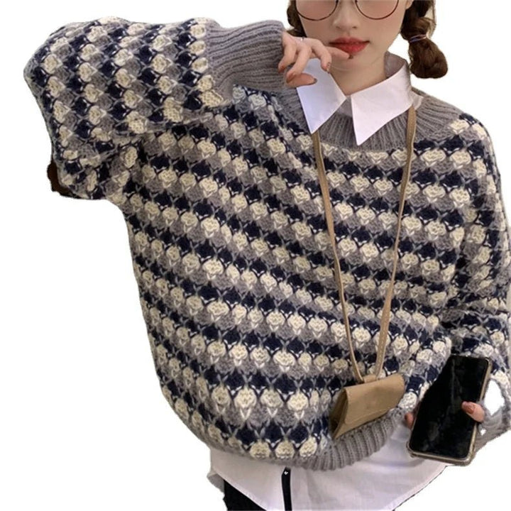 Ladies Crew Neck Oversized Sweater Jumper - Polendo Design