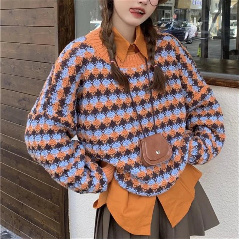 Ladies Crew Neck Oversized Sweater Jumper - Polendo Design