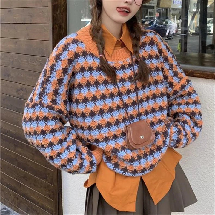 Ladies Crew Neck Oversized Sweater Jumper - Polendo Design